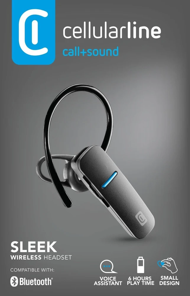 Cellular Line Ausinės Cellularline SLEEK Juodas (BTSLEEKK)
