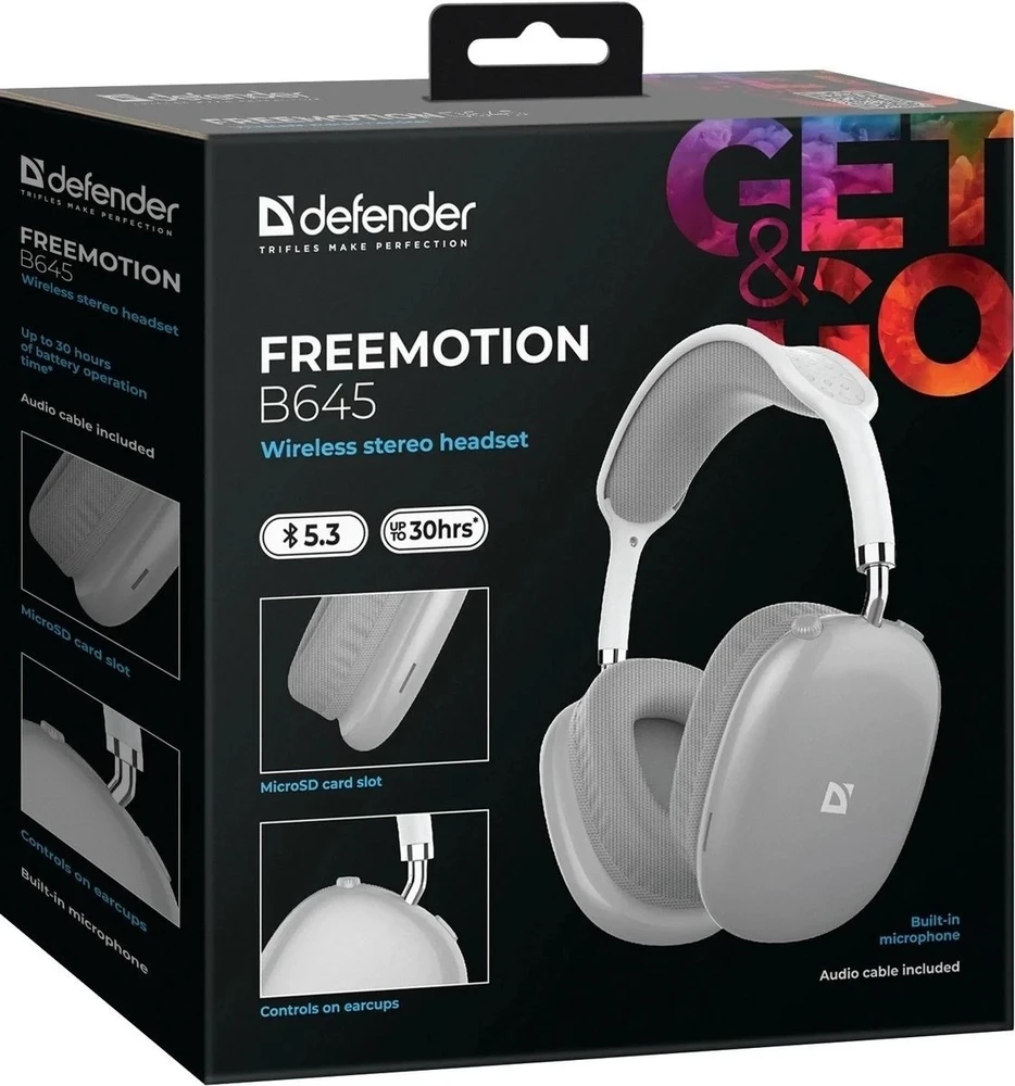 Ausinės DEFENDER BLUETOOTH FREEMOTIONB645 Pilkas