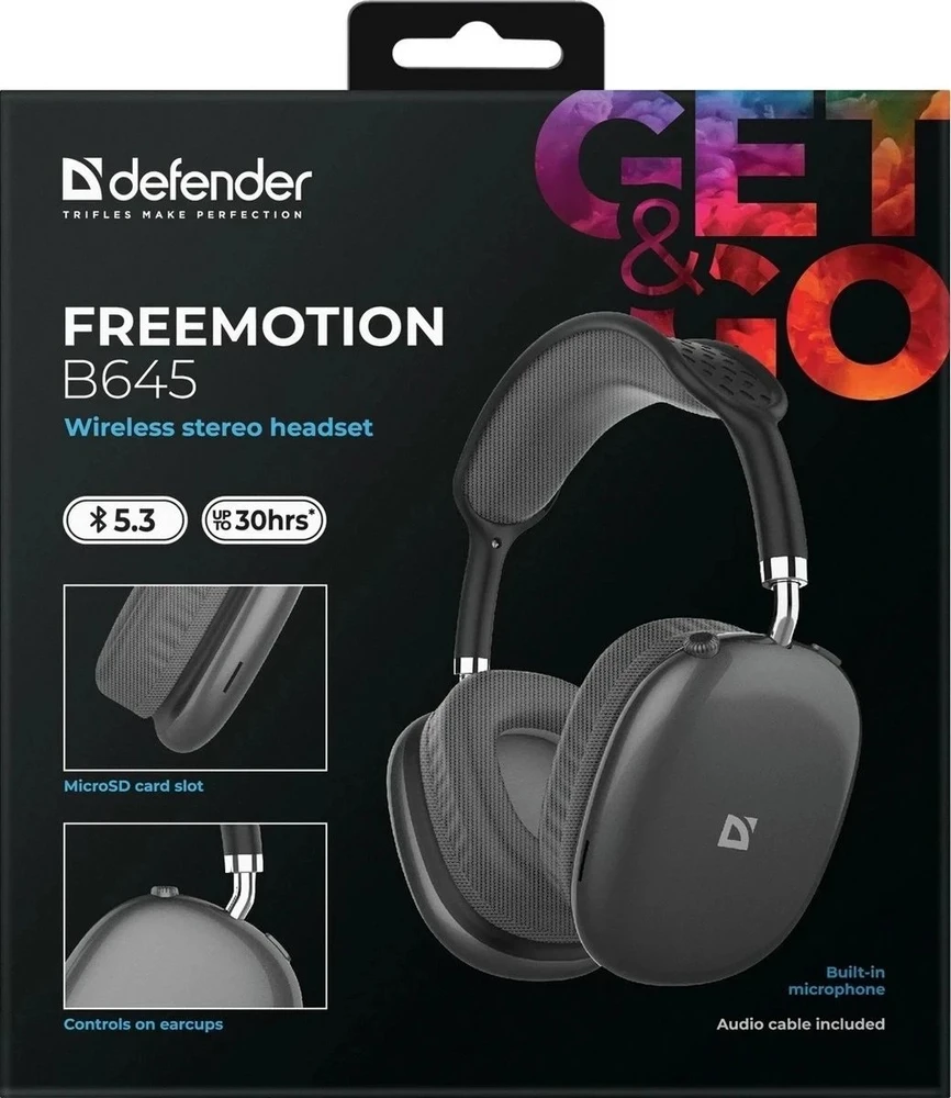 Defender Freemotion B645 ausinės pakuotė
