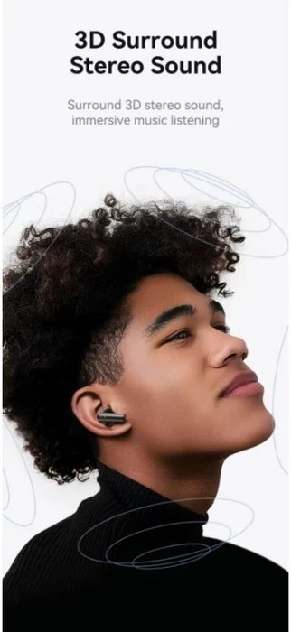Ausinės Bluetooth TWS USAMS IF27 belaidės juodos spalvos