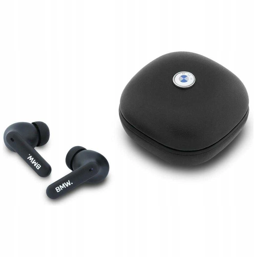 Ausinės Belaidės earphone ENC BMW TWS Leather Metal Logo BMW001137 juodas