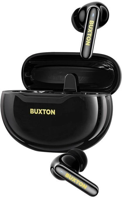Buxton BTW 7200 Juodas Tuya - į ausis įkišamos belaidės ausinės with įkrovimo dėklas, juodas