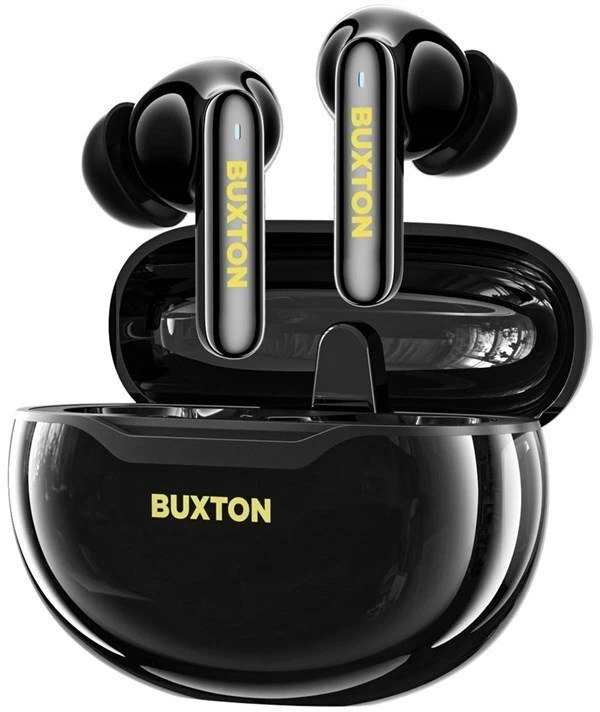 Buxton BTW 7200 Juodas Tuya - į ausis įkišamos belaidės ausinės with įkrovimo dėklas, juodas
