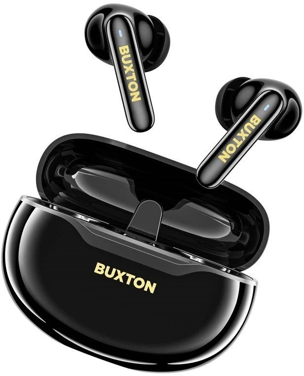 Buxton BTW 7200 Juodas Tuya - į ausis įkišamos belaidės ausinės with įkrovimo dėklas, juodas