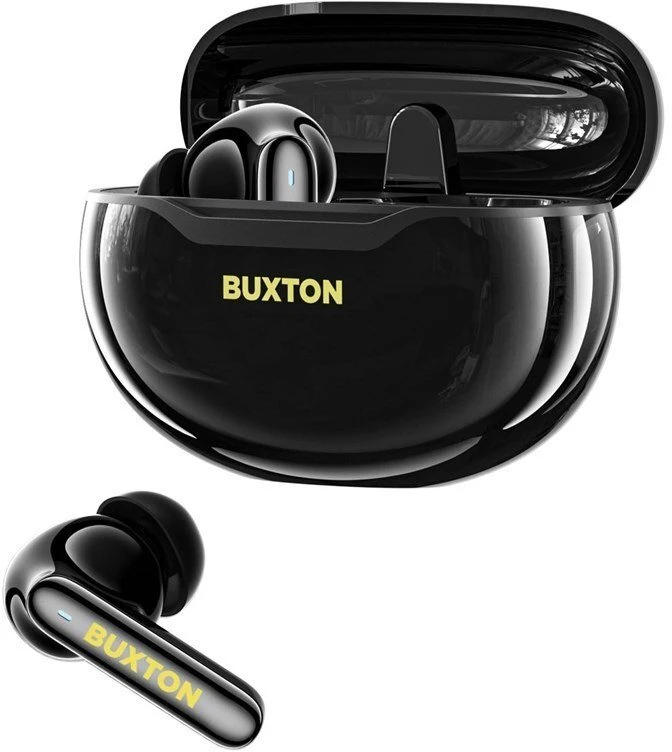 Buxton BTW 7200 Juodas Tuya - į ausis įkišamos belaidės ausinės with įkrovimo dėklas, juodas