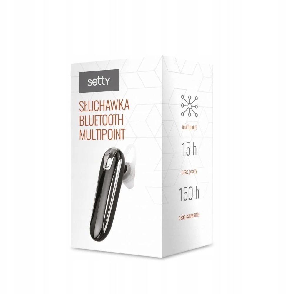 Setty multipoint „Bluetooth“ ausinės SBM-01 juodos spalvos JO
