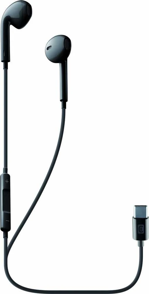 Ausinės Cellular Line Cellularline USB-C Ausinės su mikrofonu juoda