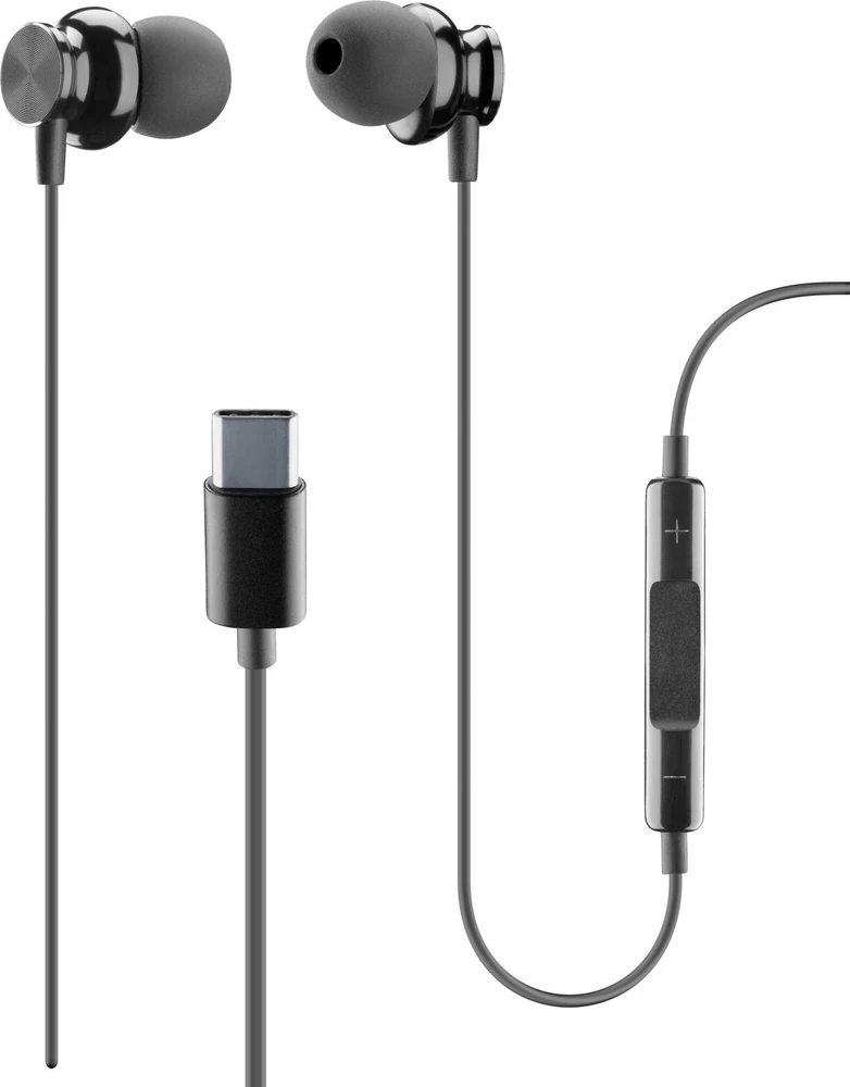 Ausinės Cellular Line Cellularline USB-C In Ear Ausinės su mikrofonu juoda