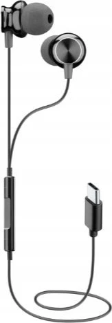 Ausinės Cellular Line Cellularline USB-C In Ear Ausinės su mikrofonu juoda