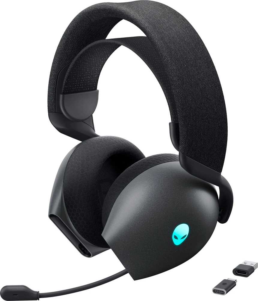 Alienware AW725H ausinės su mikrofonu ir USB-C adapteriu