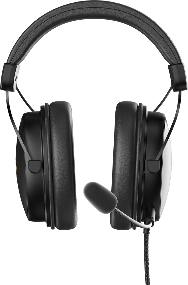 DH320 laidinės žaidimų ausinės DELTACO GAMING, iš odos, 3.5mm jungtis, garsumo ir nutildymo mikrofono valdikliai / GAM-190 / 4222403