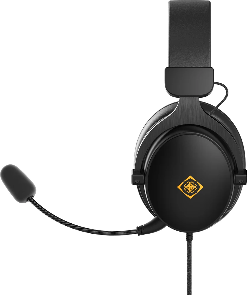 DH320 laidinės žaidimų ausinės DELTACO GAMING, iš odos, 3.5mm jungtis, garsumo ir nutildymo mikrofono valdikliai / GAM-190 / 4222403
