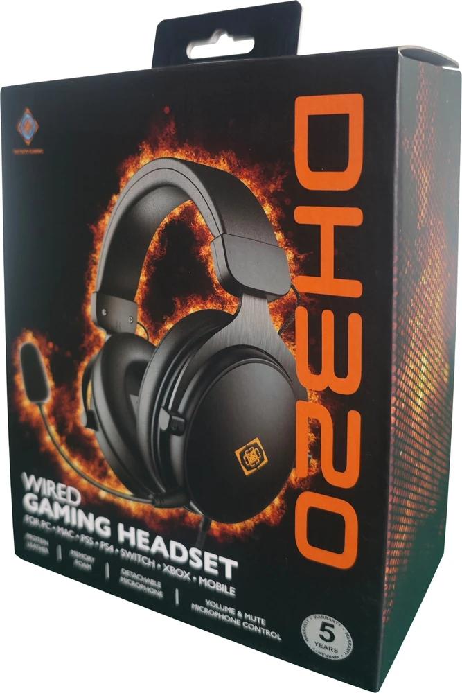 Deltaco Gaming DH320 ausinių pakuotė