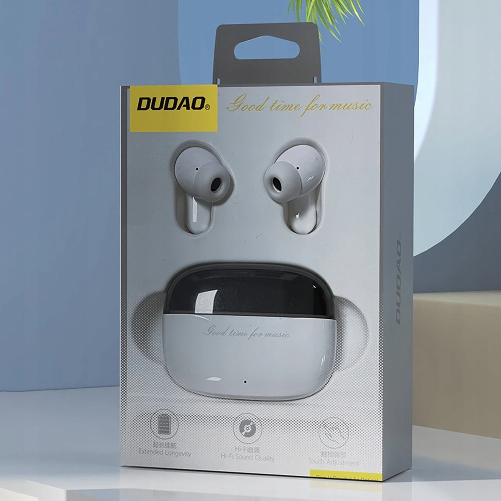 Dudao U8 Pro TWS belaidės ausinės – baltos spalvos