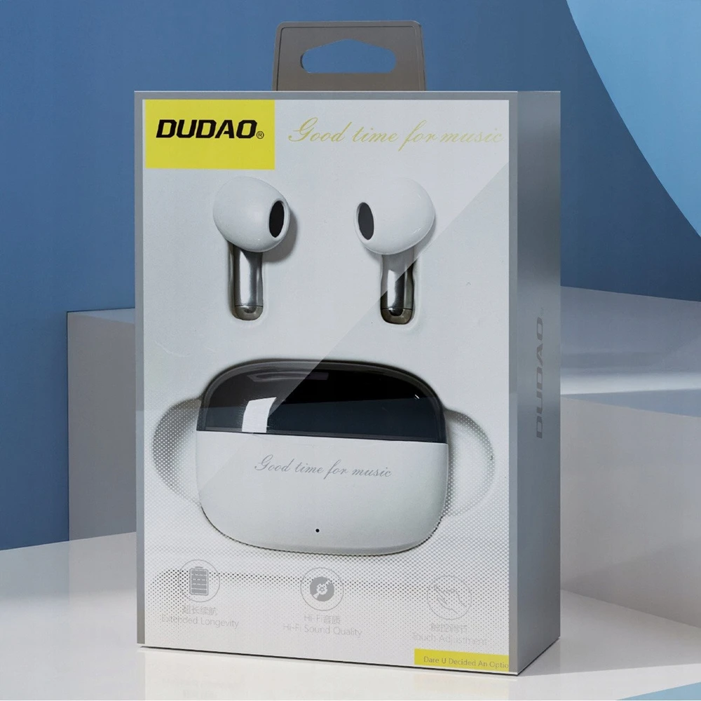 Dudao U8 TWS belaidės In-Ear ausinės – baltos spalvos