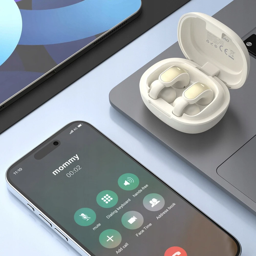 Dudao U20 Pro TWS Bluetooth belaidės ausinės – baltos spalvos