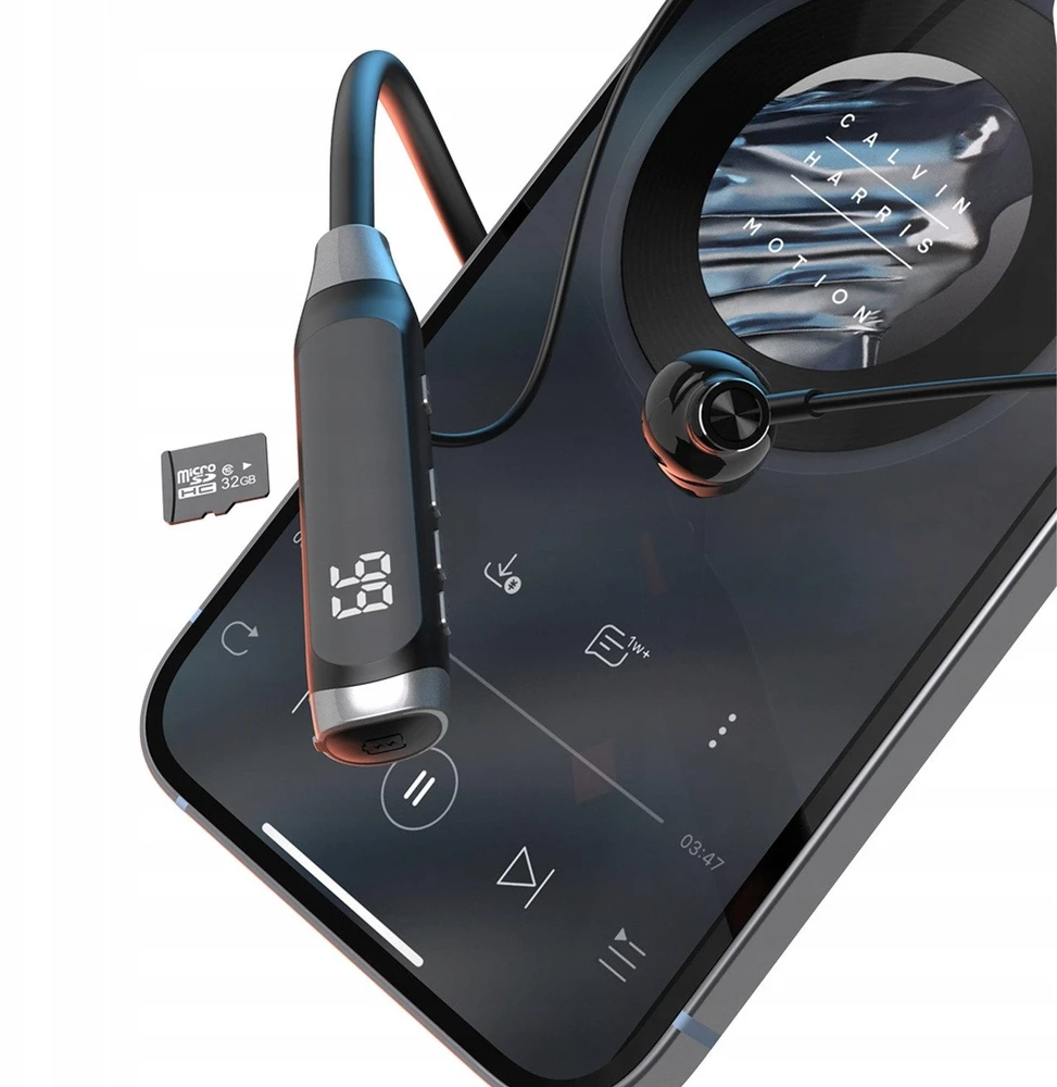 Dudao U5 Max Bluetooth Neckband belaidės ausinės – juodos spalvos