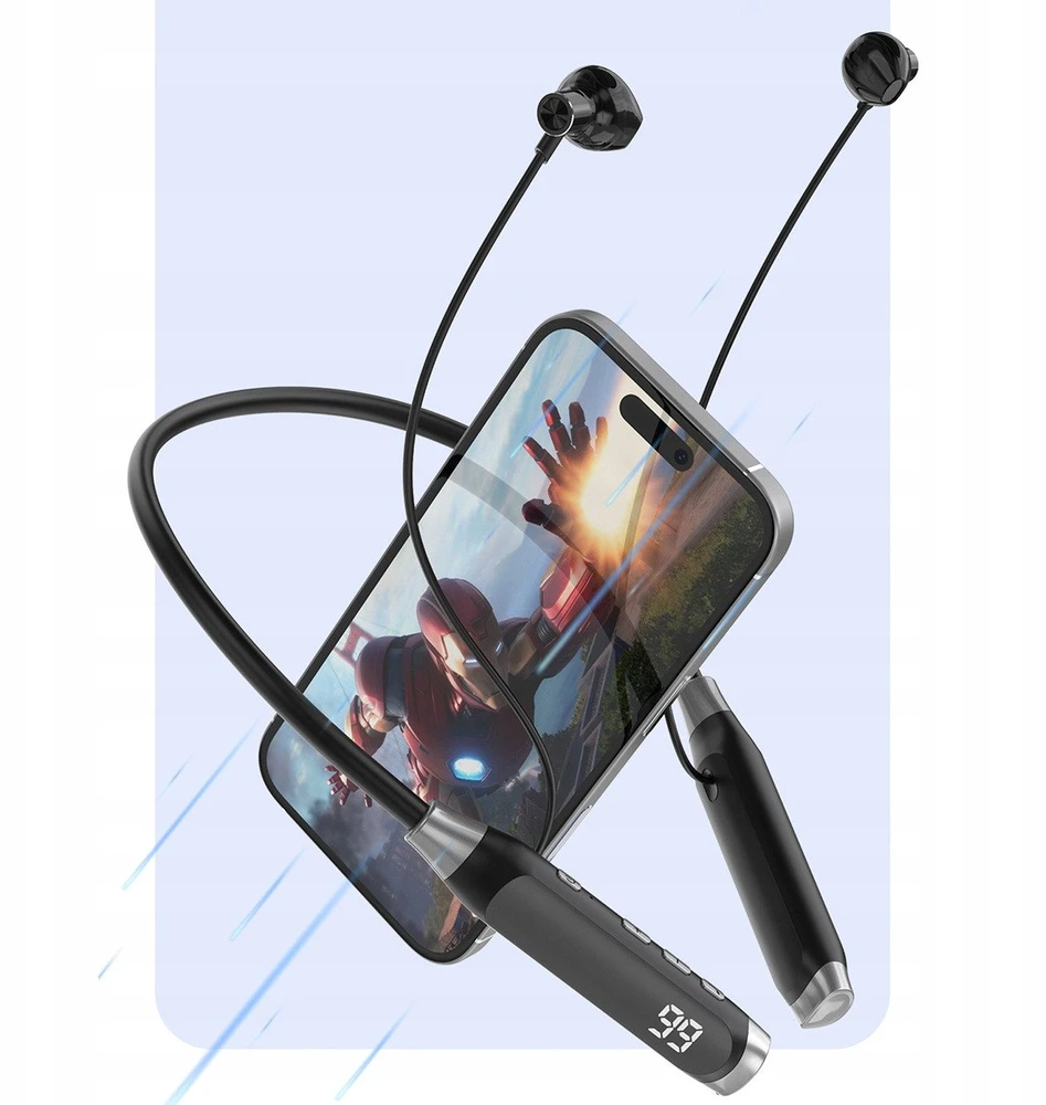 Dudao U5 Max Bluetooth Neckband belaidės ausinės – juodos spalvos