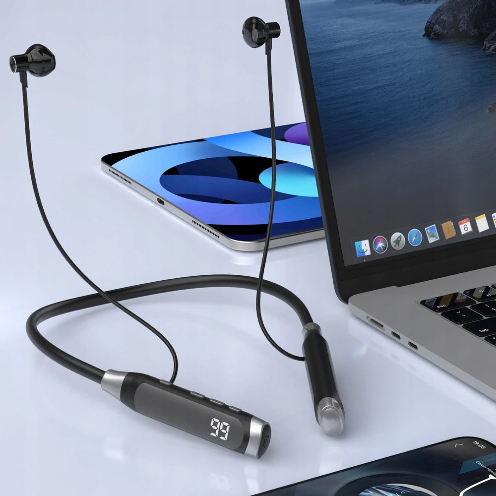 Dudao U5 Max Bluetooth Neckband belaidės ausinės – juodos spalvos