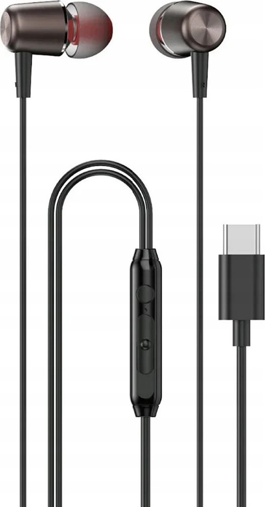 Dudao X1PROT į ausis įkišamos laidinės USB-C ausinės 1.2 m – juodos spalvos