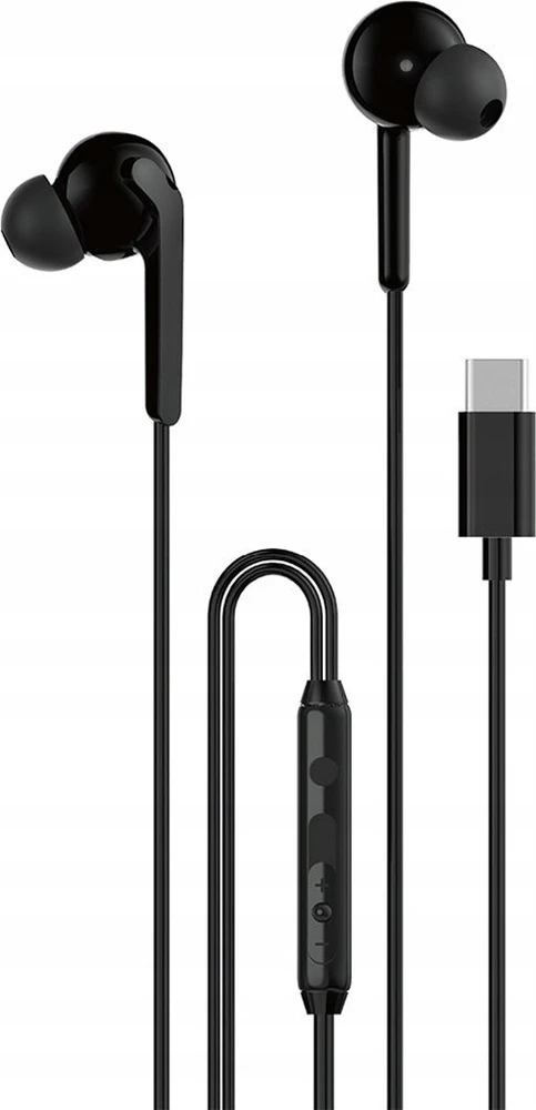 Dudao X3C+ laidinės USB-C į ausis įkišamos ausinės 1.2m – juodos spalvos
