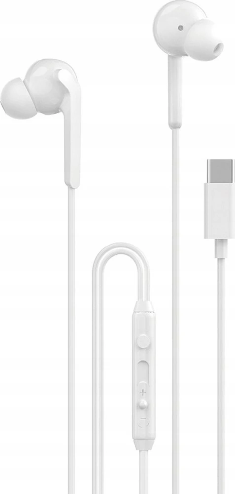Dudao X3C+ su laidu USB-C In-Ear ausinės 1.2m – baltos spalvos