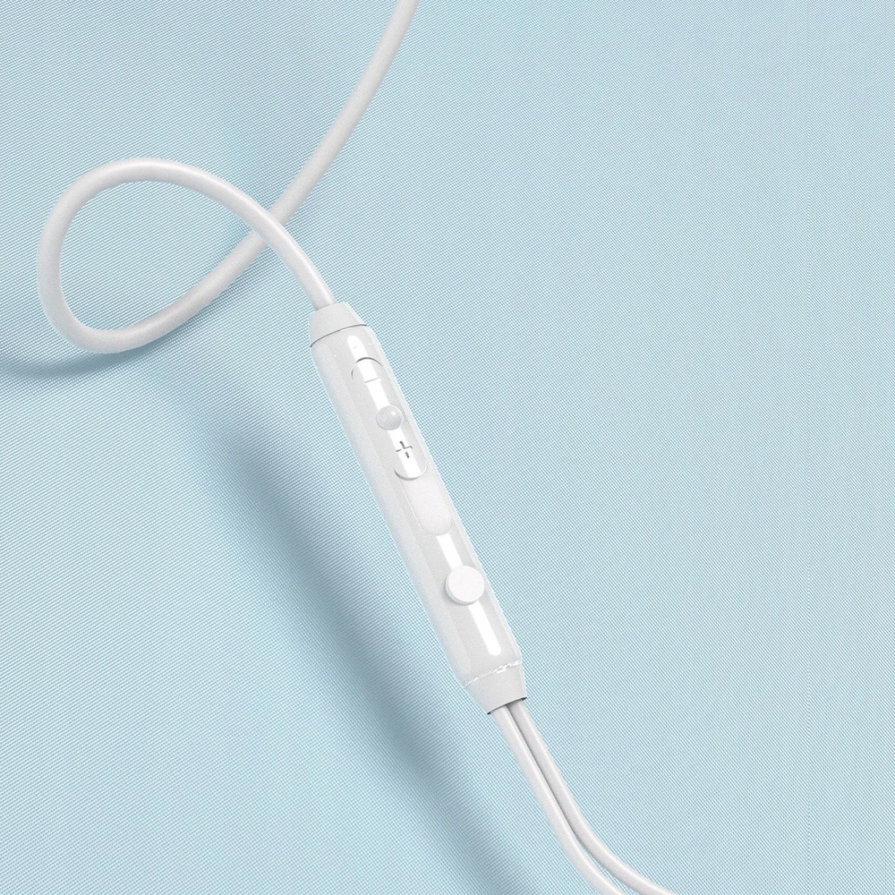 Dudao X3C į ausis įkišamos su laidu USB-C ausinės 1.2m - baltos spalvos
