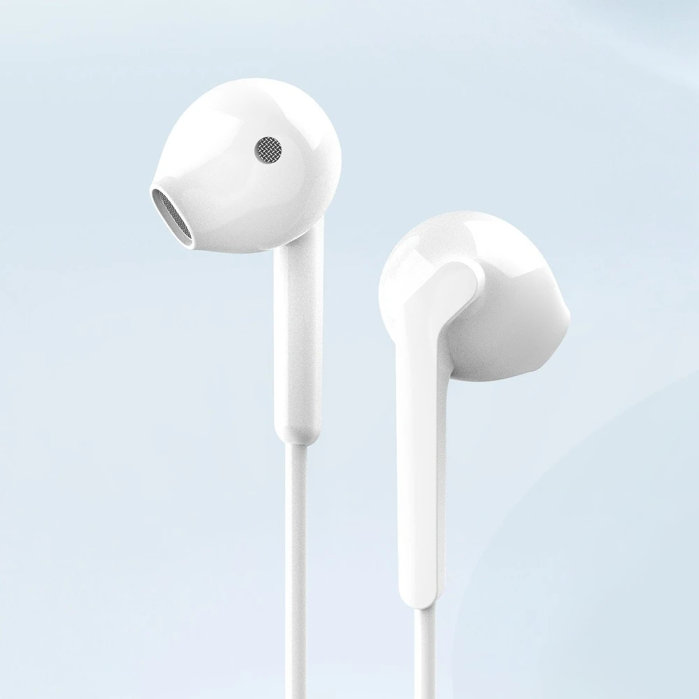 Dudao X3C į ausis įkišamos su laidu USB-C ausinės 1.2m - baltos spalvos