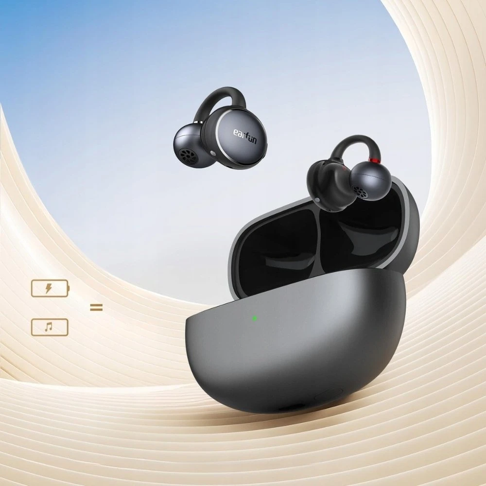 Ausinės EarFun Clip Juoda