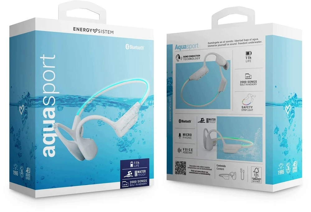 Ausinės belaidės Įstatomos į ausis (į ausis įkišamos tipo) ausinės Energy Sistem Airwave antracytowe