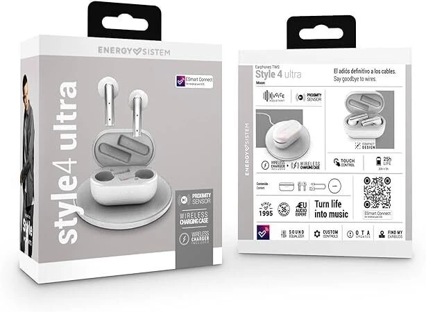 Ausinės Energy Sistem Belaidės Įstatomos į ausis (į ausis įkišamos tipo) ausinės Style 4 Ultra Balta (Energy Sistem)