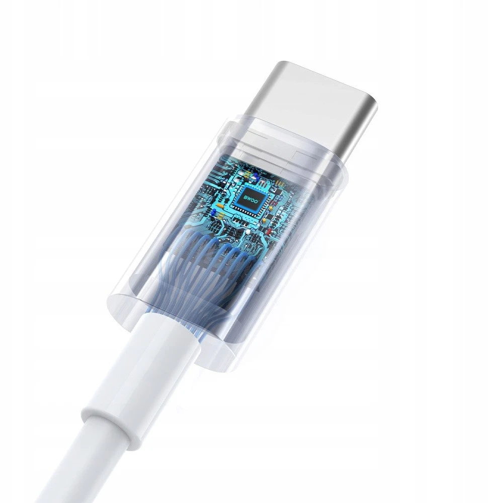 BWOO laidinės ausinės HF175 USB-C skaitmeninė jungtis baltos