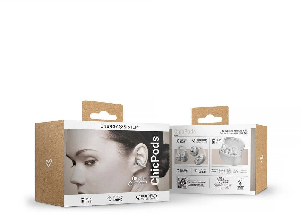 Energy Sistem ChicPods Open Sound Ausinės Baltos