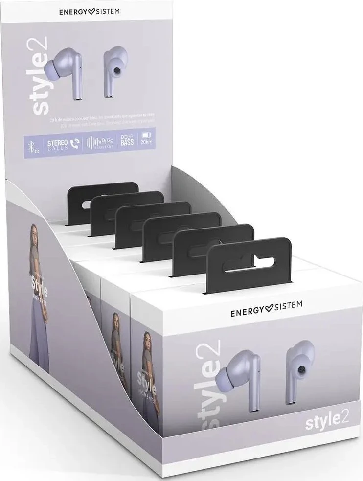 Ausinės Energy Sistem | True Belaidės Earphones | Style 2 | Belaidės | į ausis įkišamos | Mikrofonas | Noise canceling | Belaidės | Violet