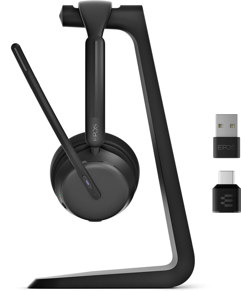 Ausinės Epos IMPACT 1000 MS UC ANC WL USB-C+A stovas
