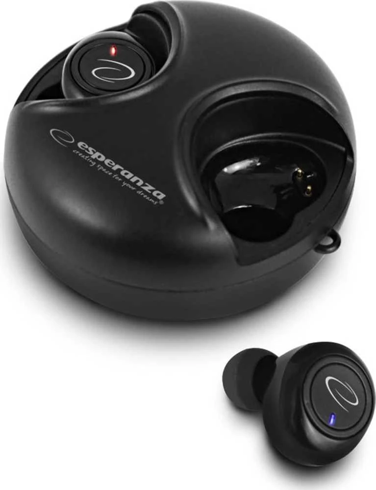 Belaidės Ausinės - Esperanza EH228K Bluetooth 5.0 į ausis įkišamos Micro-USB Juodos