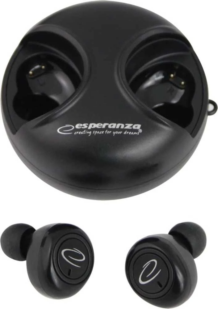 Belaidės Ausinės - Esperanza EH228K Bluetooth 5.0 į ausis įkišamos Micro-USB Juodos
