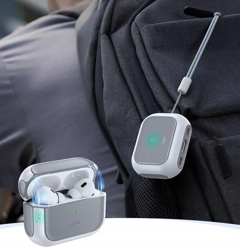 ESR Orbit HaloLock MagSafe dėklas, skirtas AirPods Pro 3 - baltas