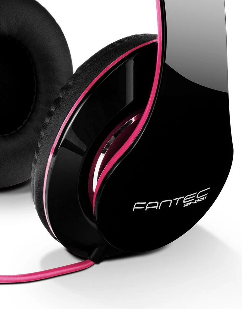 Stereo ausinės Fantec SHP-250AJ, Juoda-rožinė