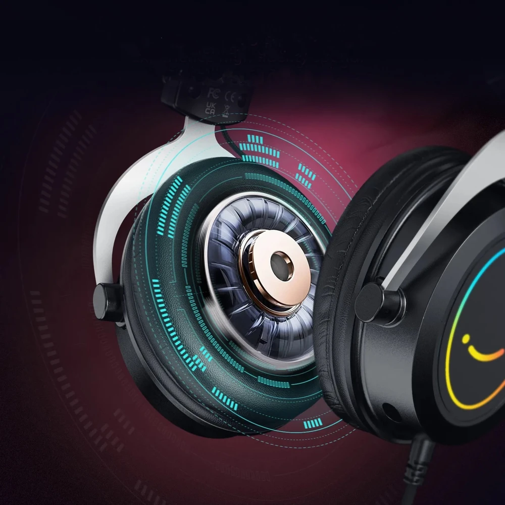 Fifine Microphone Ausinės studijinės su lankeliu ant galvos Fifine H3 AmpliGame RGB