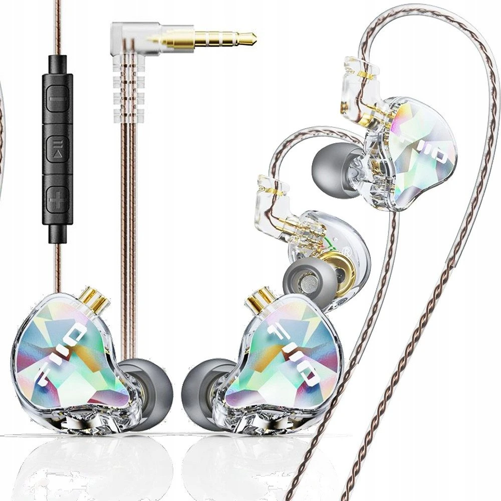 Ausinės FiiO JD10 - transparent juodas - Dynamiczne monitory Įstatomos į ausis (į ausis įkišamos tipo) ausinės