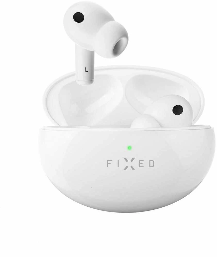 Fixed Pods Pro ausinės su atidarytu baltu įkrovimo dėklu