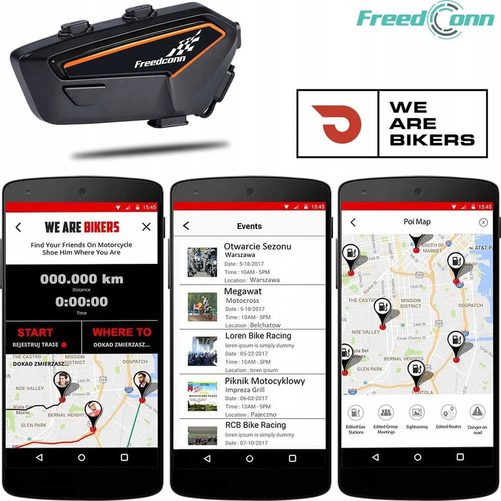 „FreedConn F1 V2 EU“ motociklų domofonas