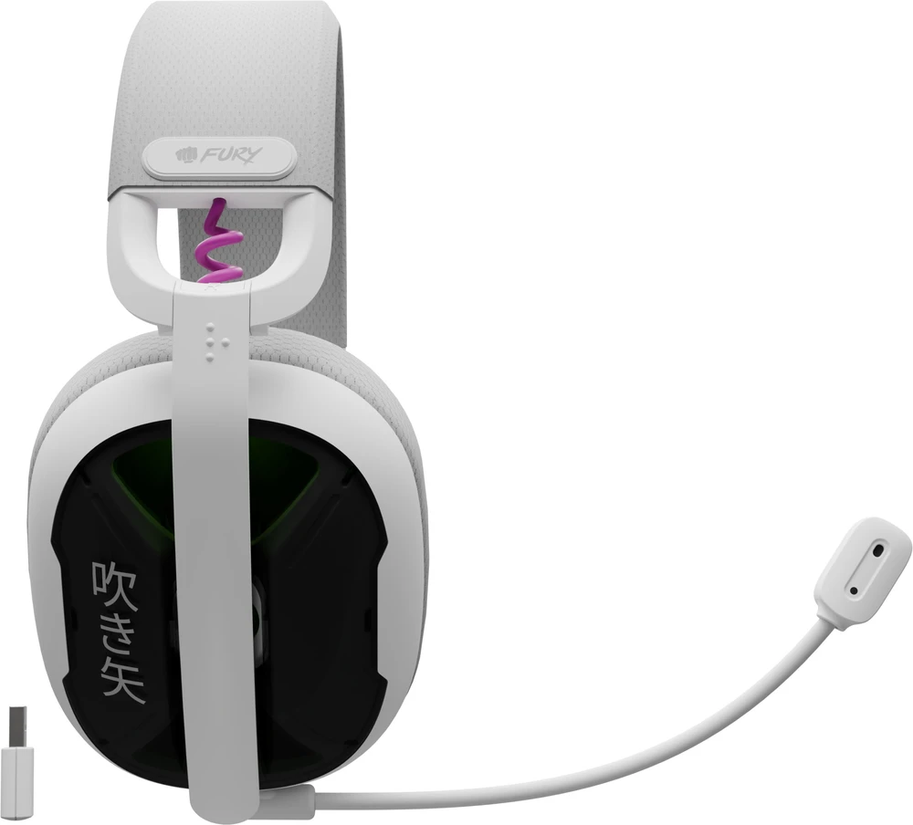 Fury | Ausinės Žaidimams | Fukiya F6 | Bluetooth | Over-Ear | Mikrofonas | Baltas | Belaidės