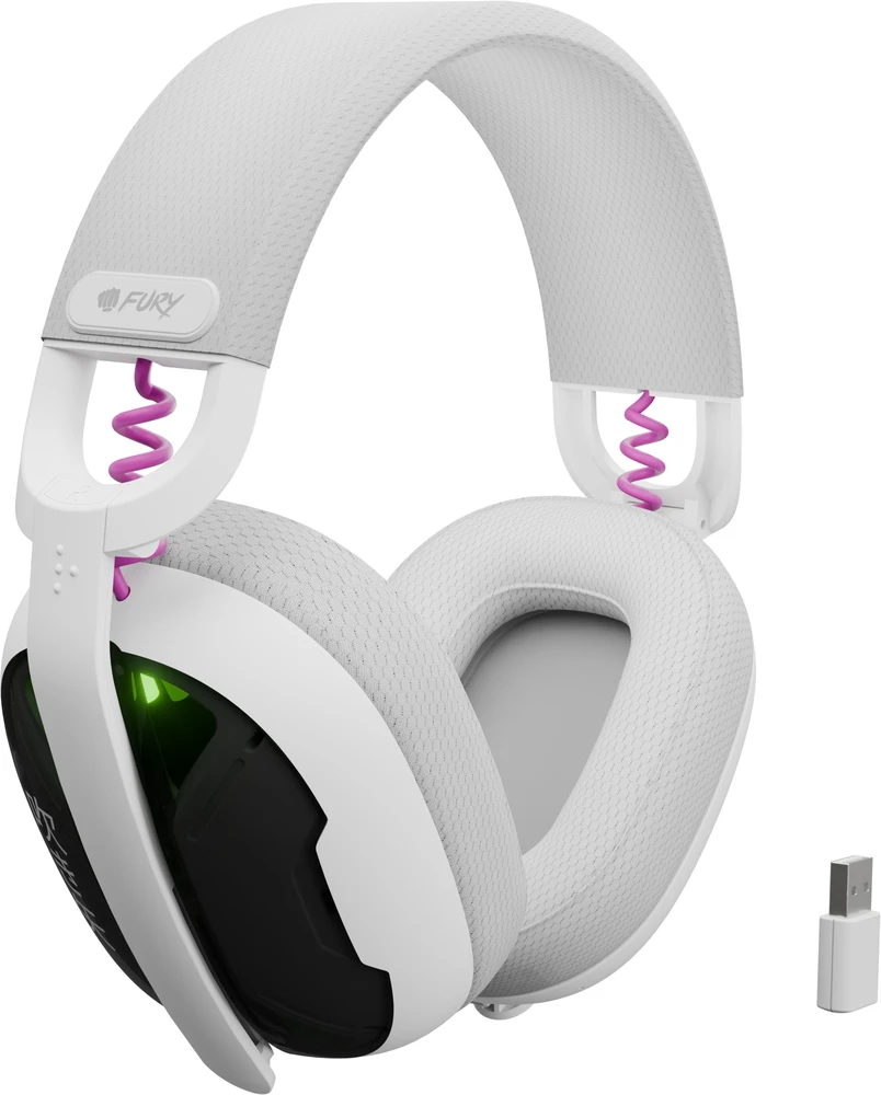 Fury | Ausinės Žaidimams | Fukiya F6 | Bluetooth | Over-Ear | Mikrofonas | Baltas | Belaidės