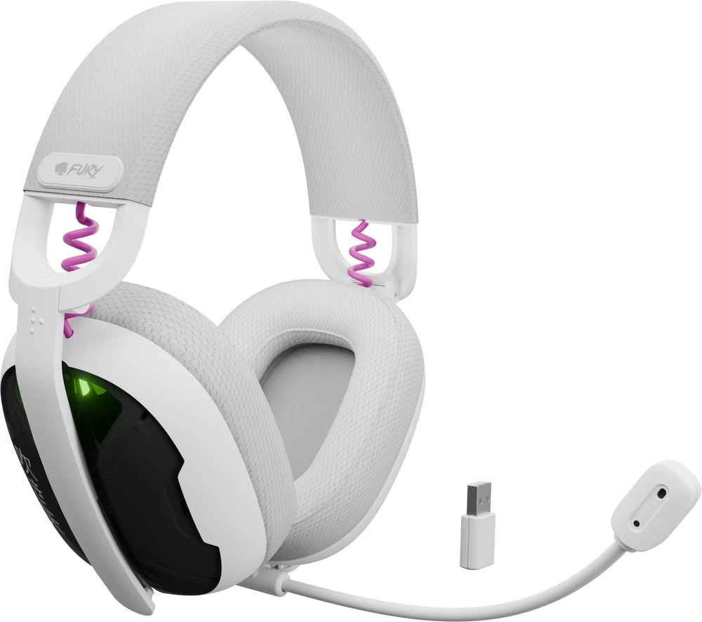 Fury | Ausinės Žaidimams | Fukiya F6 | Bluetooth | Over-Ear | Mikrofonas | Baltas | Belaidės