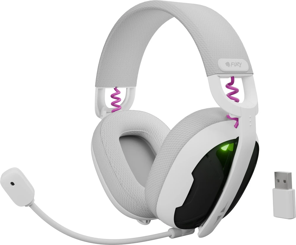 Fury | Ausinės Žaidimams | Fukiya F6 | Bluetooth | Over-Ear | Mikrofonas | Baltas | Belaidės