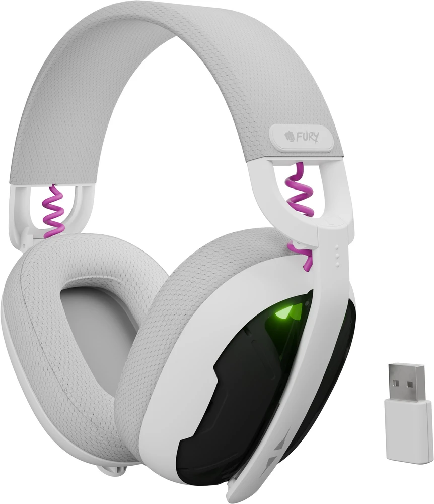 Fury | Ausinės Žaidimams | Fukiya F6 | Bluetooth | Over-Ear | Mikrofonas | Baltas | Belaidės