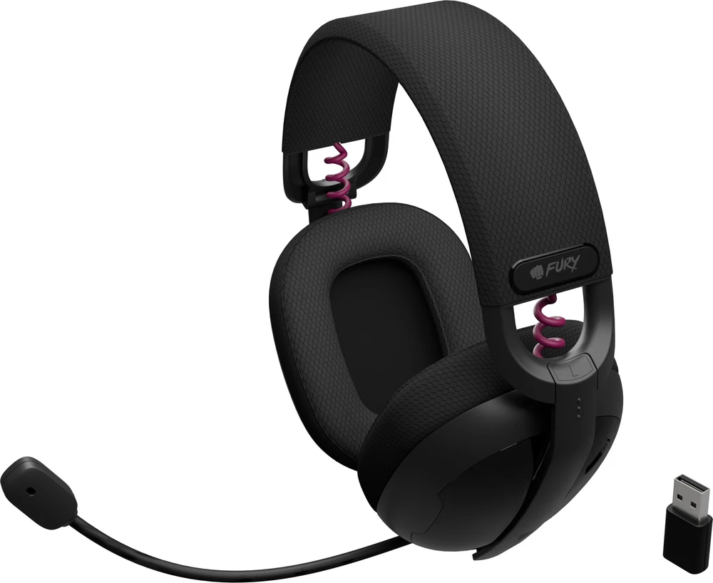 Fury | Ausinės Žaidimams | Fukiya F6 | Bluetooth | Over-Ear | Mikrofonas | Juodas | Belaidės