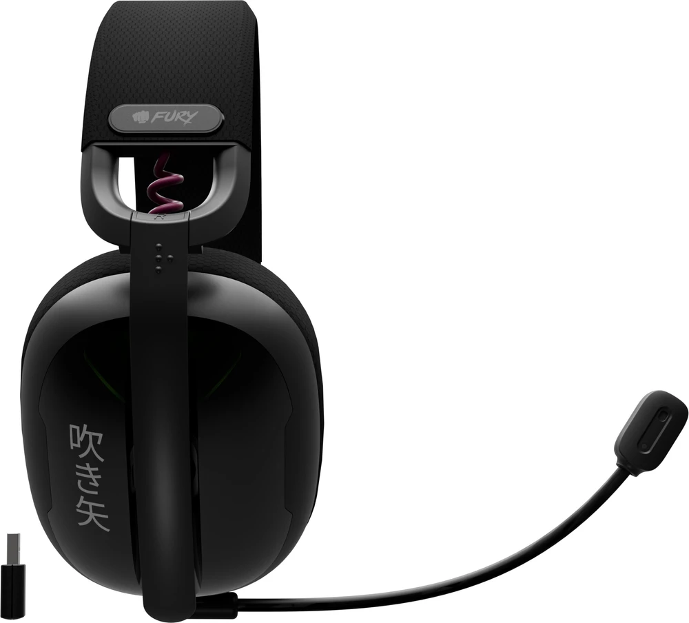 Fury | Ausinės Žaidimams | Fukiya F6 | Bluetooth | Over-Ear | Mikrofonas | Juodas | Belaidės